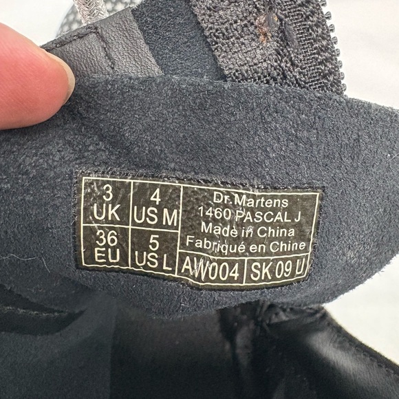 DR. MARTENS AIRWAIR YOUTH 1460 SUEDE METALLIC STAR BOOTS - Picture 7 of 7